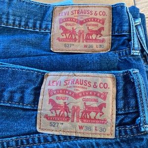 2 pair of mens Levi Jeans size 36x30